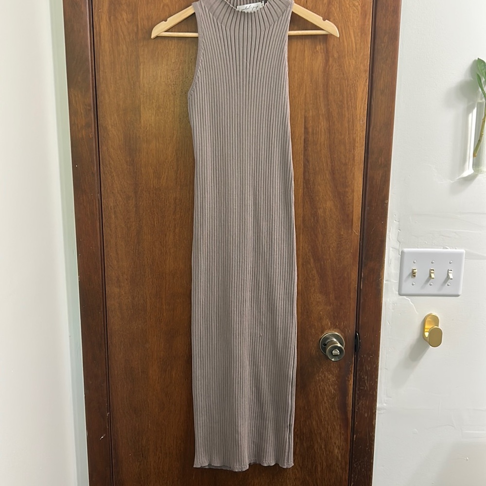 Petal +Pup ribbed body con midi dress